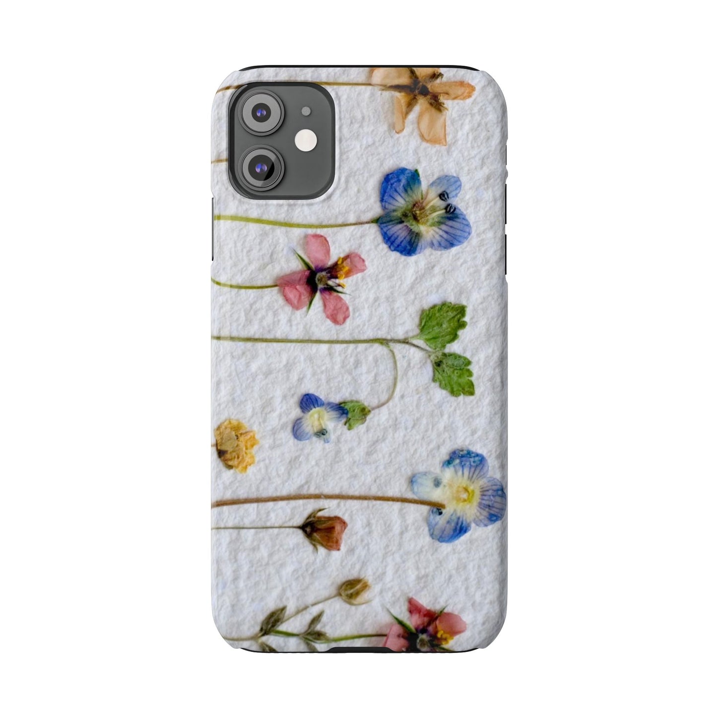 Dried Wild Pink and Purple Flower Image on Paper, Floral Slim Phone Cases, Case-Mate IPHONE16 and all sizes