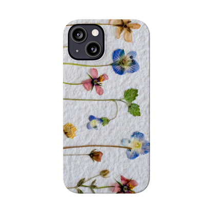 Dried Wild Pink and Purple Flower Image on Paper, Floral Slim Phone Cases, Case-Mate IPHONE16 and all sizes