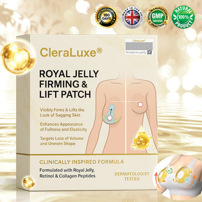 Official Online Offer | CleraLuxe® 💎 ROYAL JELLY FIRMING & LIFT PATCH - Safe to use during breastfeeding – suitable for concerns such as underdeveloped breasts, sagging, flatness, skin creasing, and nipple pigmentation.